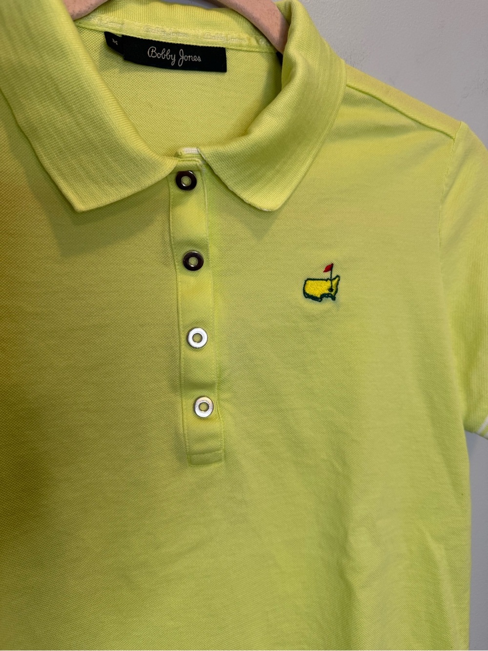 Bobby Jones Masters Golf Polo Shirt Neon Women's Medium 100% Cotton - Picture 4 of 6
